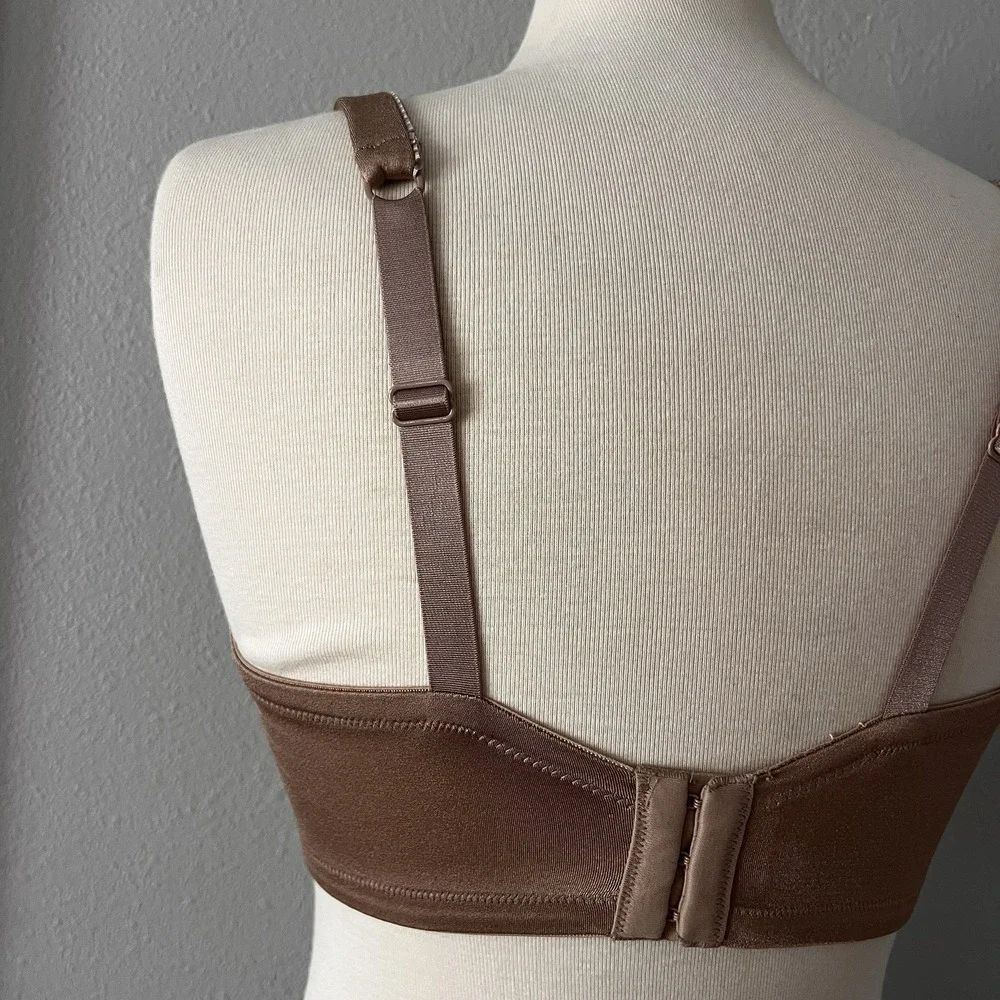 Olga 35161 Pretty Smooth Underwire Lined Full Coverage Bra Women Brown Bra 36 DD